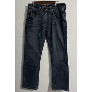 Ariat Jeans Rebar M5 Straight Leg Men’s 32x30 Dark Wash Denim Workwear Western